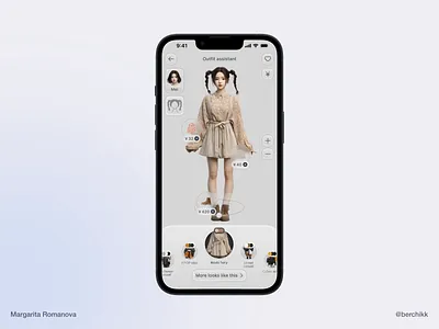 AI outfit assistant 3d ai animation app motion graphics ui