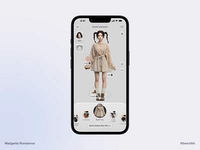 AI outfit assistant 3d ai animation app motion graphics ui