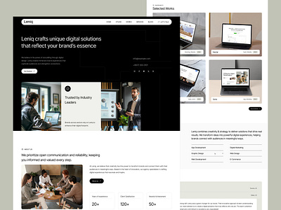 Leniq - Portfolio & Agency Website Template agency agency landing agency landing page agency website builtwithtemplate business creative agency design it company madeinwebflow madewithwebflow marketing portfolio seo software startup studio webflow