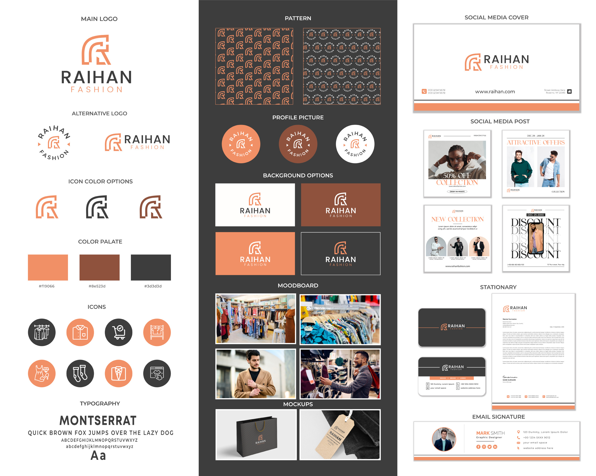 Fashion Clothing Logo Design and Branding Kit brand guideline design brand identity brand identity design branding branding kit clothing logo fashion logo guildline design logo logo design luxury logo minimalist logo modern logo monogram logo streetwear logo