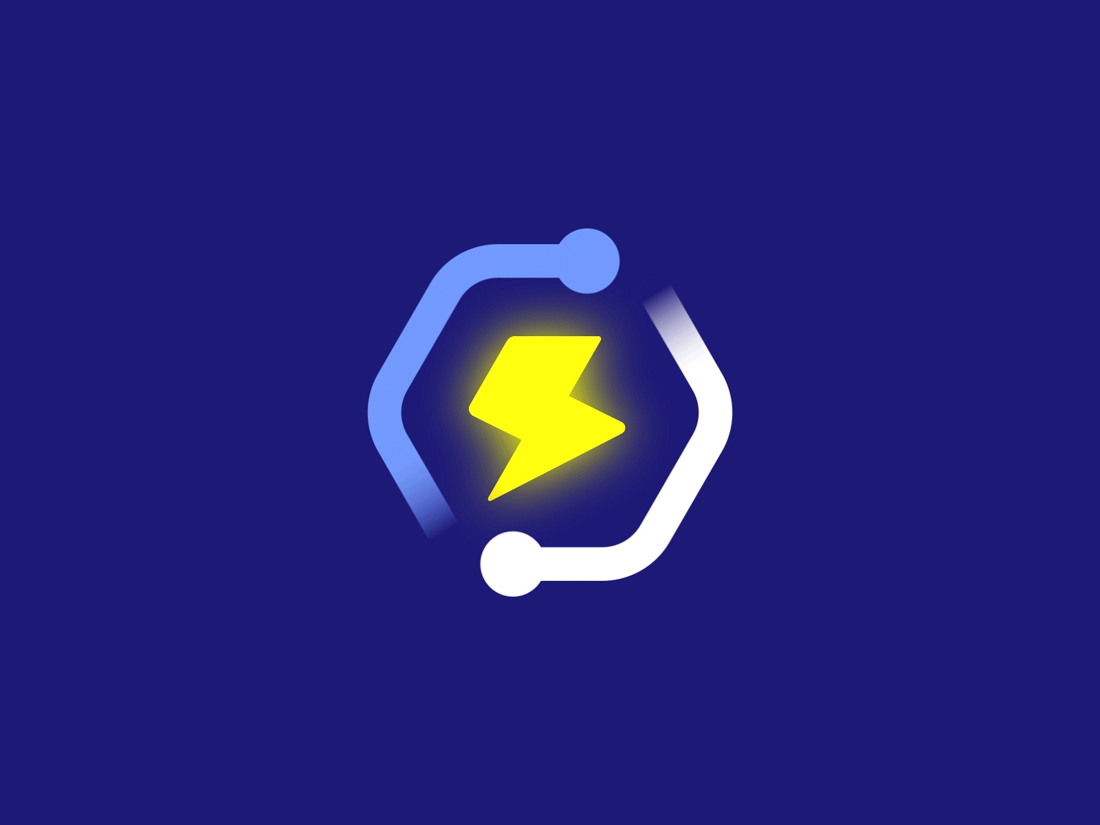 Animated BoltNodes animated logo bolt energy gif heart lightning logo logo animation node nodes soft software tech technology thunder bolt