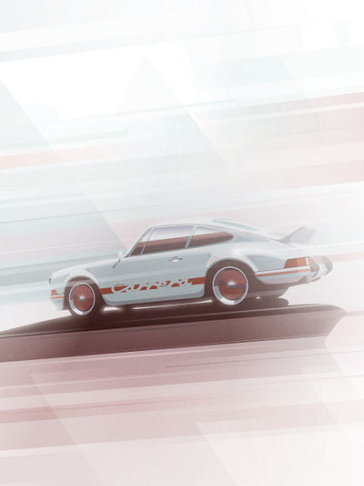 Porsche Carrera 2.7 Art automotive cars digital art illustration motorsports paint photoshop porsche vehicle