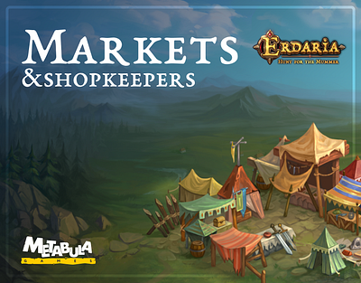 Markets in Erdaria: Hunt for the Mummer 2d design 2d game art animation game building design graphic design