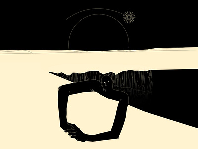 Climbing In abstract climb climbing in composition conceptual illustation design dual meaning empty feelings figure figure illustration illustration laconic lines mental health minimal poster spirited man