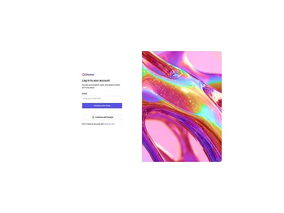 Login screen. 3d chroma illustration login sign in sign up ui ux