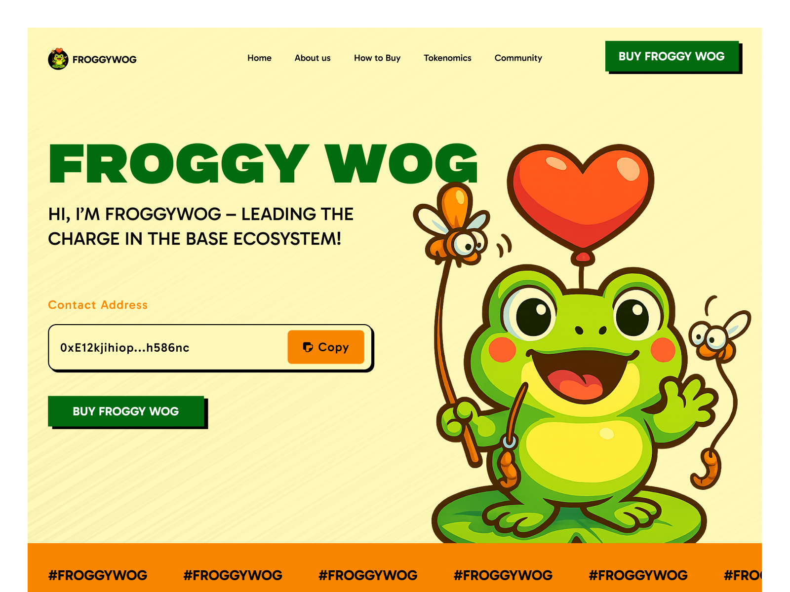 Example of Meme Coin Website Design | Web3 & Crypto