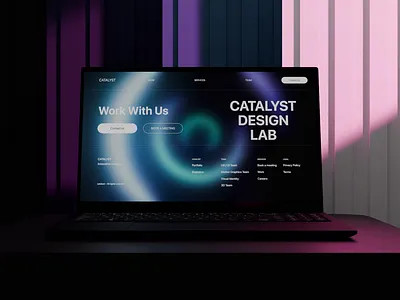 Catalyst Design Lab ⚗️. 3d aesthetic animated animation branding design graphic design illustration landing page minimal motion motion graphics project prototype ui ux web design website work