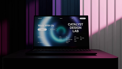 Catalyst Design Lab ⚗️. 3d aesthetic animated animation branding design graphic design illustration landing page minimal motion motion graphics project prototype ui ux web design website work