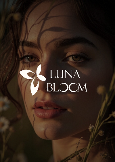 Logo Design - Natural Beauty Brand - Luna Bloom branding graphic design logo