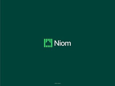 Niom logo branding logo