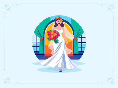 Wedding Illustration Art Set bride cake celebration ceremony couple decor design digital elegant event floral groom illustration invitation love marriage romance romantic vector wedding