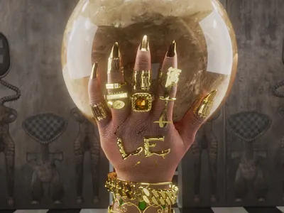 Oracle of Gold – 3D Art Render 3d design 3d modeling 3d rendering blender cycles substance painter