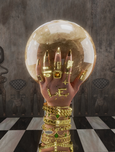 Oracle of Gold – 3D Art Render 3d design 3d modeling 3d rendering blender cycles substance painter