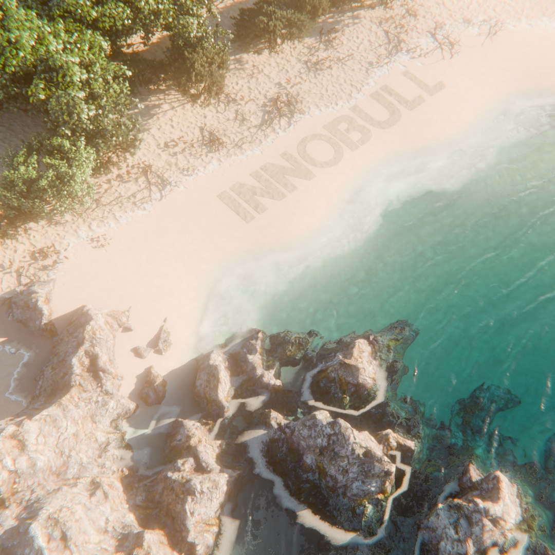 3D Beach Scene Visualization 3d 3d modeling 3d rendering blender cycles landscape