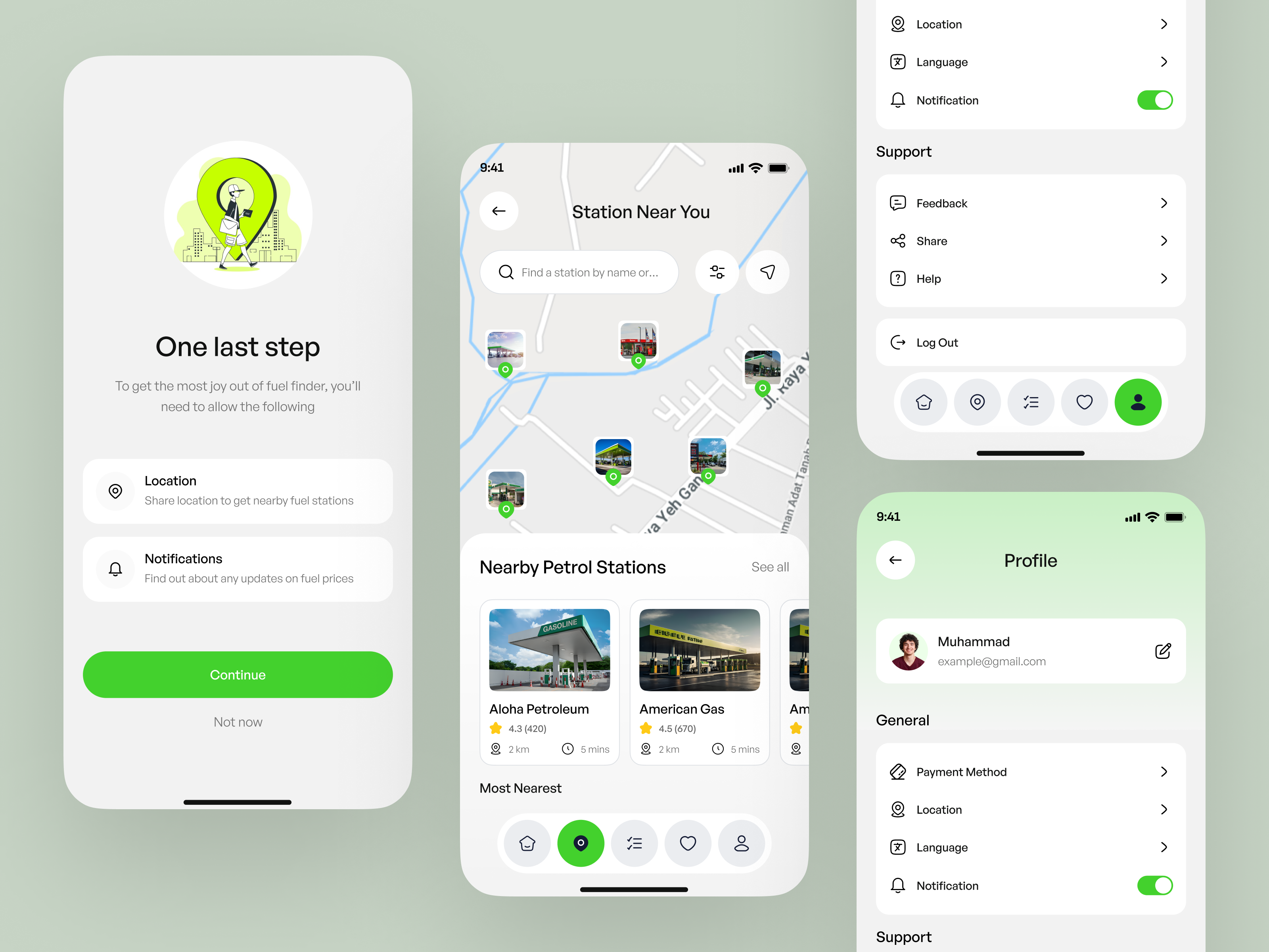 Example of On Demand Fuel Delivery App UI
