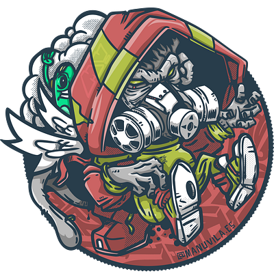 Monkey graffiti animal ape cartoon character colors design doodle gas mask graffiti illustration monkey spray sticker winds