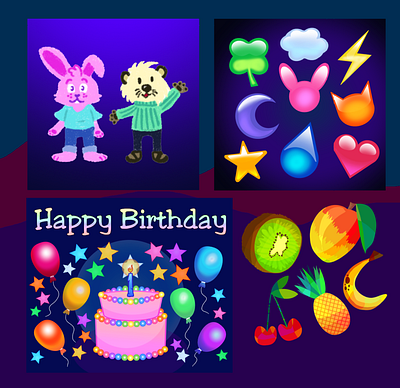 Digital Graphic Samples 2000s inspired branding cartoon character design characters design graphic design illustration
