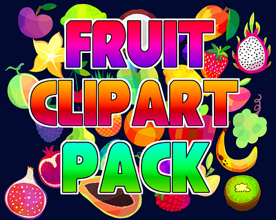 Fruit Clipart Thumbnail 2000s inspired branding clipart design fruit graphic design lineless