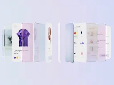 Animated eCommerce Components Set 3d agency animation branding design illustration lottie motion graphics typography ui website