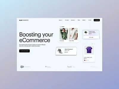 Homepage Modules for eCommerce Project agency animation branding design motion graphics ui website