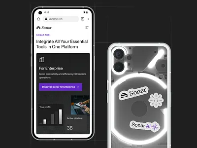 Sonar - Mobile best web design dark theme dashboard design mobile app ui uiux ux webdesign website ui