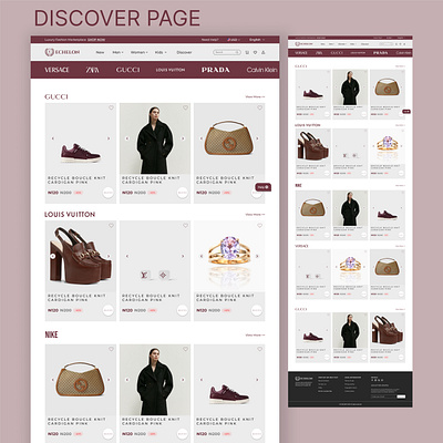 ECHELON - Discover Page challenge design e commerce ecommerce figma product design ui ui design uiux