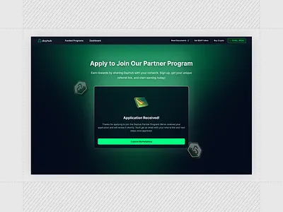 Success Page Design 3d apply branding clean crypto dailyui design figma graphic design illustration join layout logo modal popup success ui ux web web3