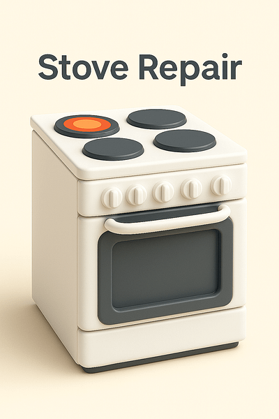 Easy Stove Repair Guide for Homeowners 3d animation electric range repair electric stove repair gas cooktop repair graphic design illustration stove ui