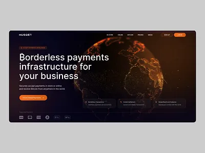 Hero UI Animation animation bitcoin business design hero design payments saas ui ui design web web design