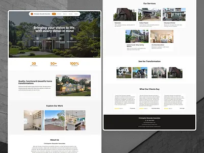 Construction Service Website Re-design branding construction service construction website interior design website services ui uiux ux webiste redesign website website design website ui