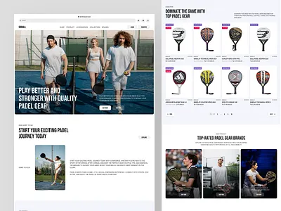 GODALL - Padel E-commerce Website clean company profile corporate design ecomerce ecommerce landing page marketplace minimal moderndesign online store padel padel ecommerce sport ui ui design web design website website design website designer
