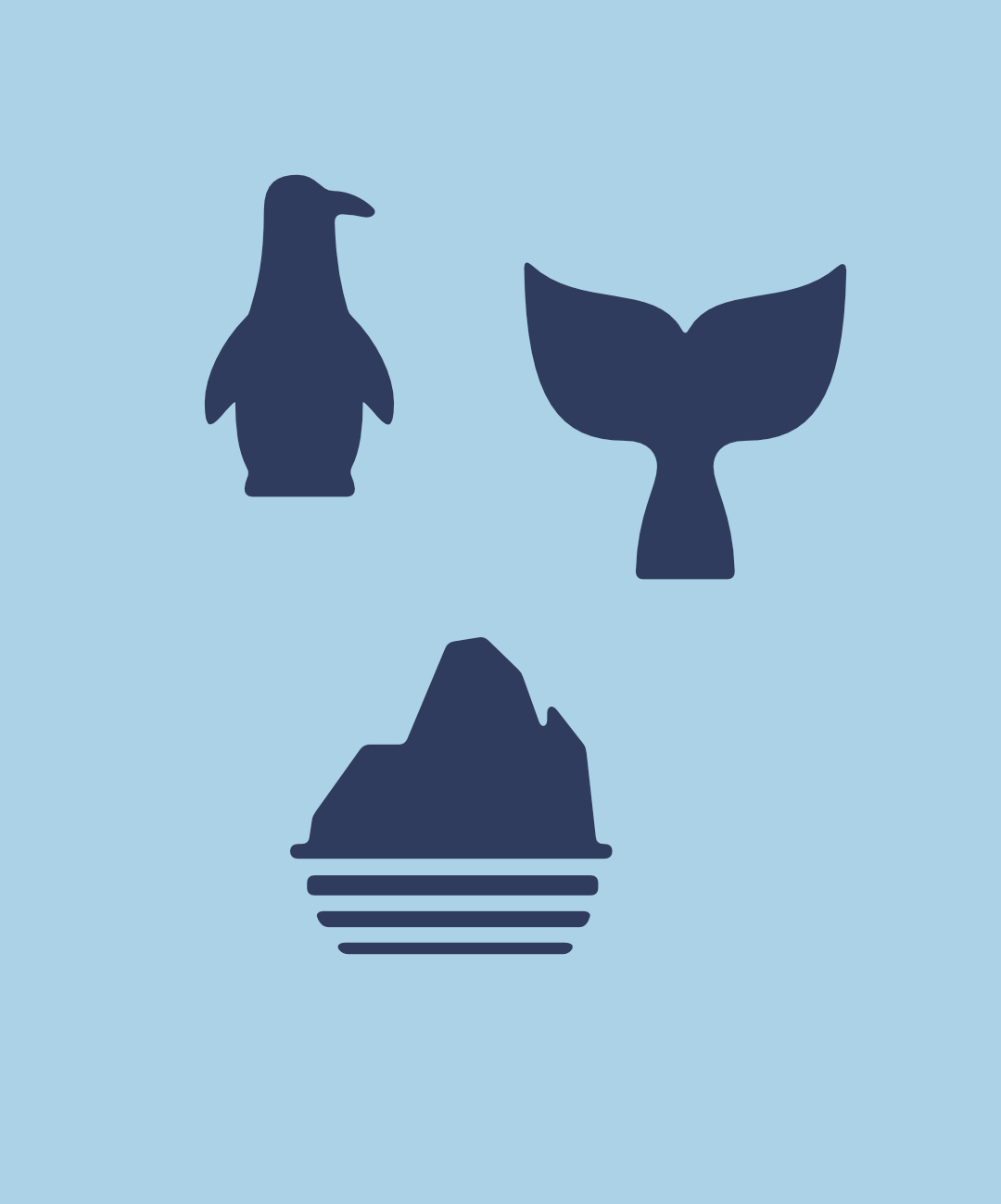 Icons added after watching Happy Feet. graphic design iceberg icons illustration nature icons penguin symbols ui icons whale tail
