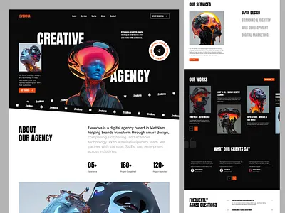 Agency Website agency graphic design landing page ui uiux website