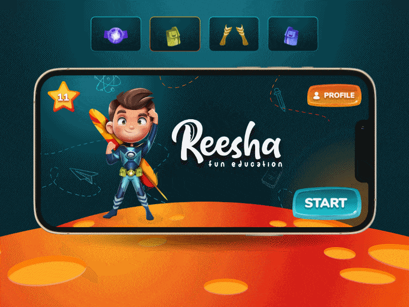 Learning Based Game Mobile for Children app clean design design mobile game games children
