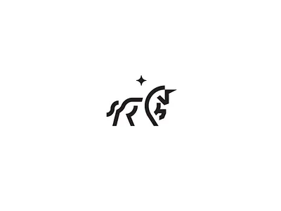 Star & Unicorn branding graphic design logo logotupe minimal mythical mythological simple star unicorn