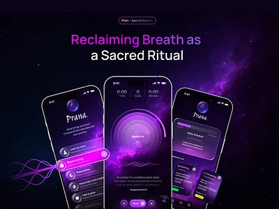 Pran – Hindu-Inspired Breathing App for Mindful Living bhagavadgita breathingapp chakrahealing figmadesign gamifiedwellness hindutradition ios mindfulnessapp mobilemeditation pranayama sacredbreath spiritualapp uiuxdesign wellnessapp yogaapp