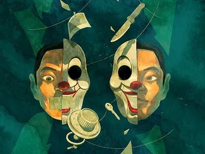 Clown film design graphic design illustration