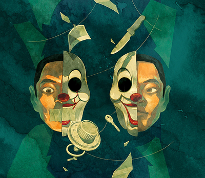 Clown film design graphic design illustration