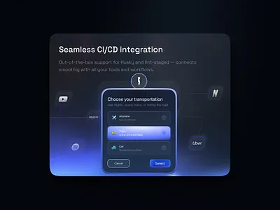 Seamless CI/CD Integration — UI Concept 🚀⚡ animation bento bento design bento section bento section design card design design figma figma design graphic design illustration saas saas design ui uiux ux uxui web design website website design