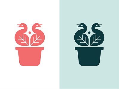 SWAN PLANT 2025 branding design graphic design green grow illustration logo minimal logo plant swan typography vector