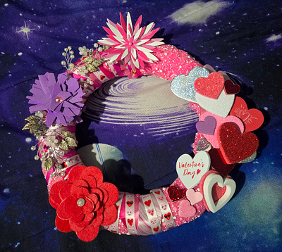 Valentine's Day Wreath design holidays photography physical model contruction