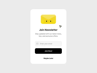 Interactive Newsletter Modal design interaction design interactive modal product design ui ui ux ui ux design ux
