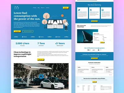 Solar Energy Website UI Design landing page shopify solar squarespace ui ui design ui ux design uiux ux design website design website layout website redesign website ui ux design wix