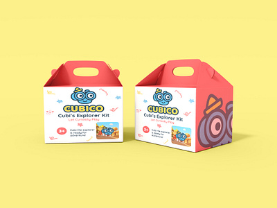 Cubi's Explorer Kit Toy Brand Packaging Design. box packaging brand identity branding graphic design label design logo packaging toy brand toy packaging