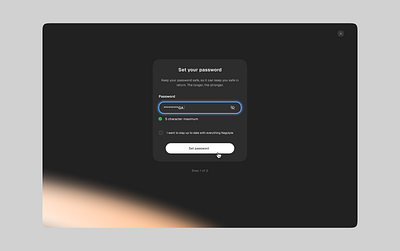 Set password darkmode graphic design logo product design registration set password ui ux website