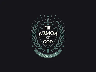 Armor of God armor of god branding church graphics logo shield spiritual sword vector