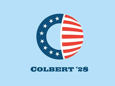 Colbert '28 Logo Design adobe illustrator design graphic design logo logo design print design stephen colbert sticker sticker design t shirt t shirt design typography vector