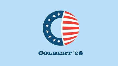 Colbert '28 Logo Design adobe illustrator design graphic design logo logo design print design stephen colbert sticker sticker design t shirt t shirt design typography vector