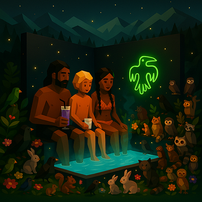 Mi Familia animals latin america lowpoly mexico mountains nature water