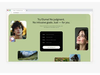 CTA Landing Page for Healthtech AI Assistant, Marketing Web b2b cta fitness health healthcare healthtech landing marketing medtech ux wellness